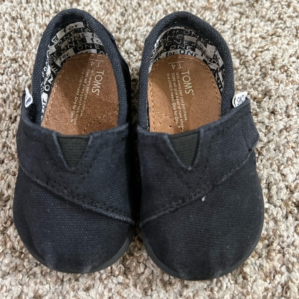Baby Toddler Black Toms Shoes